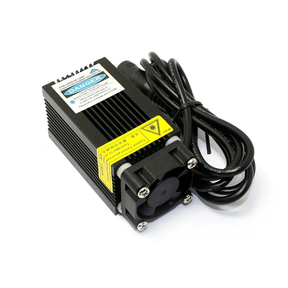 Fokussierbarer 405 nm 300 mW violett-blauer Laserdioden-Punktmodul-Markierungsgraveur mit 12-V-Adapter Image