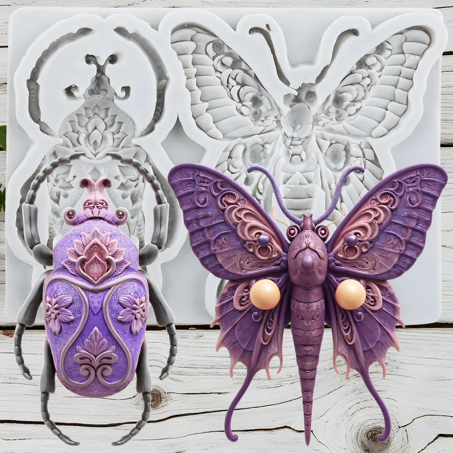 Schmetterling Silikonformen Käfer Fondant Kuchen Dekorieren Werkzeuge Cupcake Topper Schokolade Süßigkeiten Handwerk Kaugummi Paste Polymer Clay Image