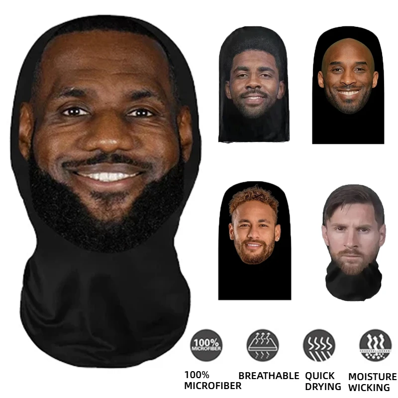 Modische 3D-gedruckte Hip-Hop-Maske, Gesichtsleistungsstreich, bequem und atmungsaktiv, für Männer und Frauen, Rollenspiel-Requisite