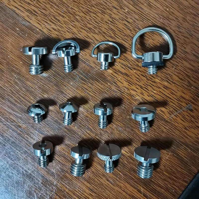 1/4inch D-Ring Tripod Screw Adapter Mounting Camcorder Camera QR Quick Release Plate Monopod Universal Accessory