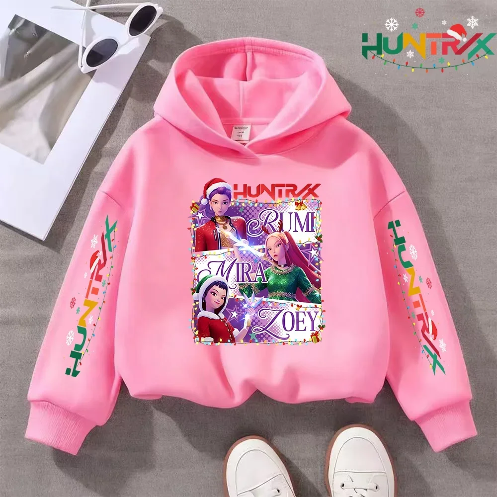 KPop Demon Hunters Huntrix Hoodie Kid Clothes Girls Clothing Fashion Boys Clothes Spring Autumn Christmas Sweatshirt Child Tops