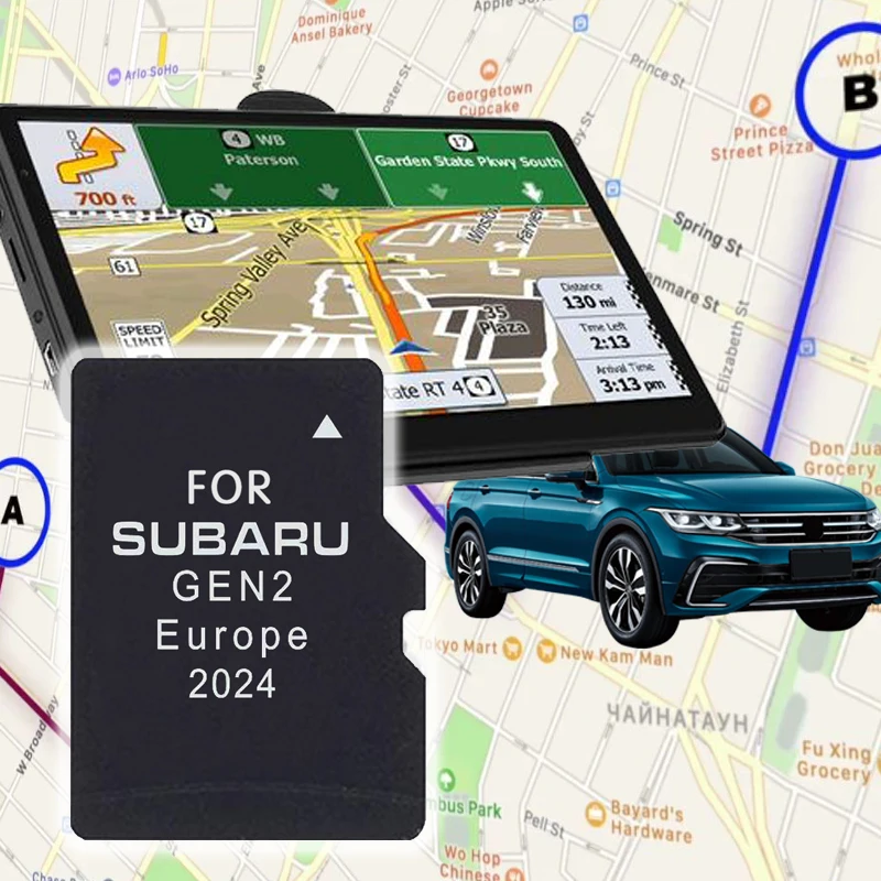 Für Subaru Legacy/Outback/Forester/WRX/STI Auto Update P56YH03-E2024 TF Karte GEN2 Navigation GPS EU UK CAN/USA/MEX Karten 2024 GPS
