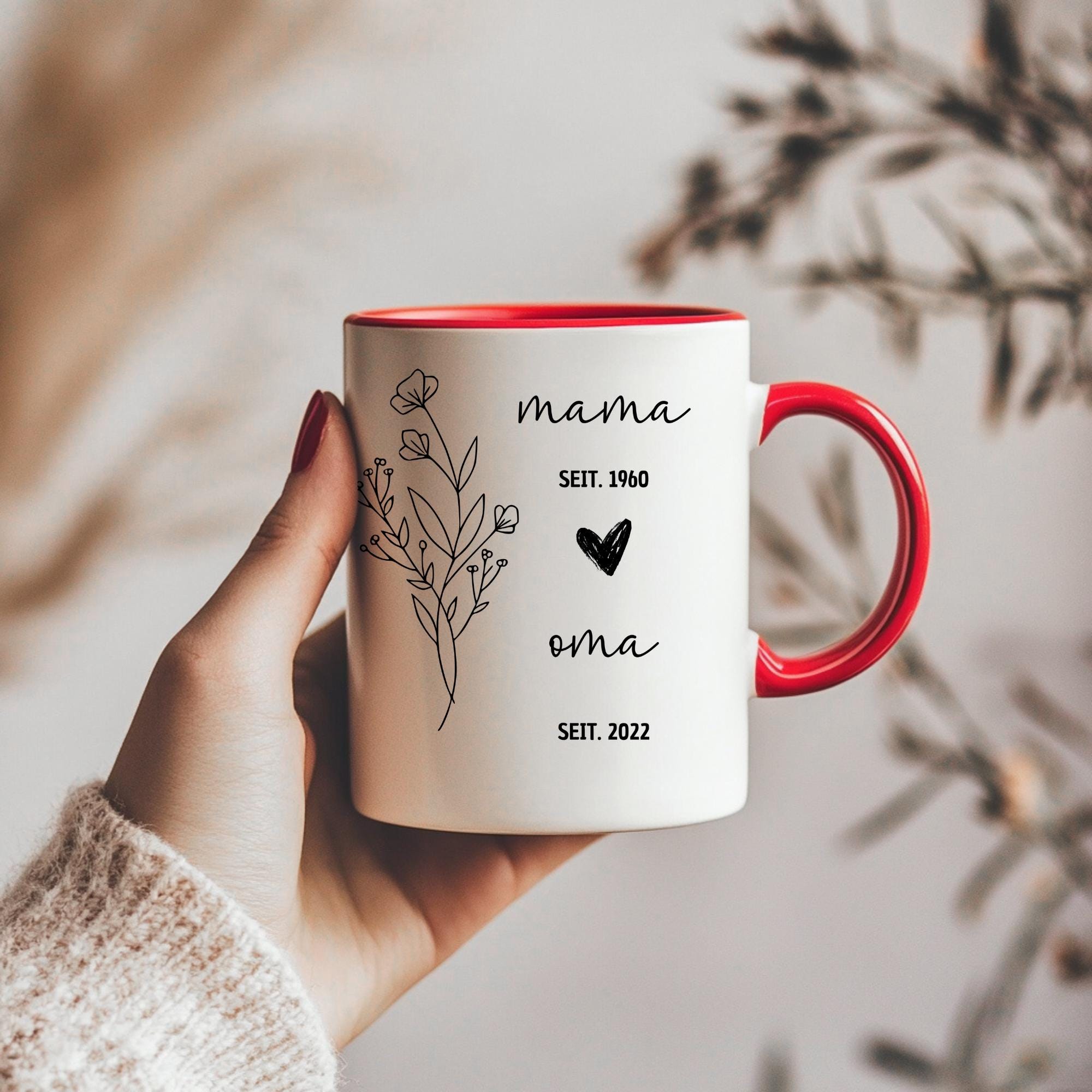 Benutzerdefinierte Oma Tasse - Neue Oma Schwangerschaft Ankündigung Tasse, zur Tante gefördert, personalisierte Patin Geschenk, zum ersten Mal Großmut