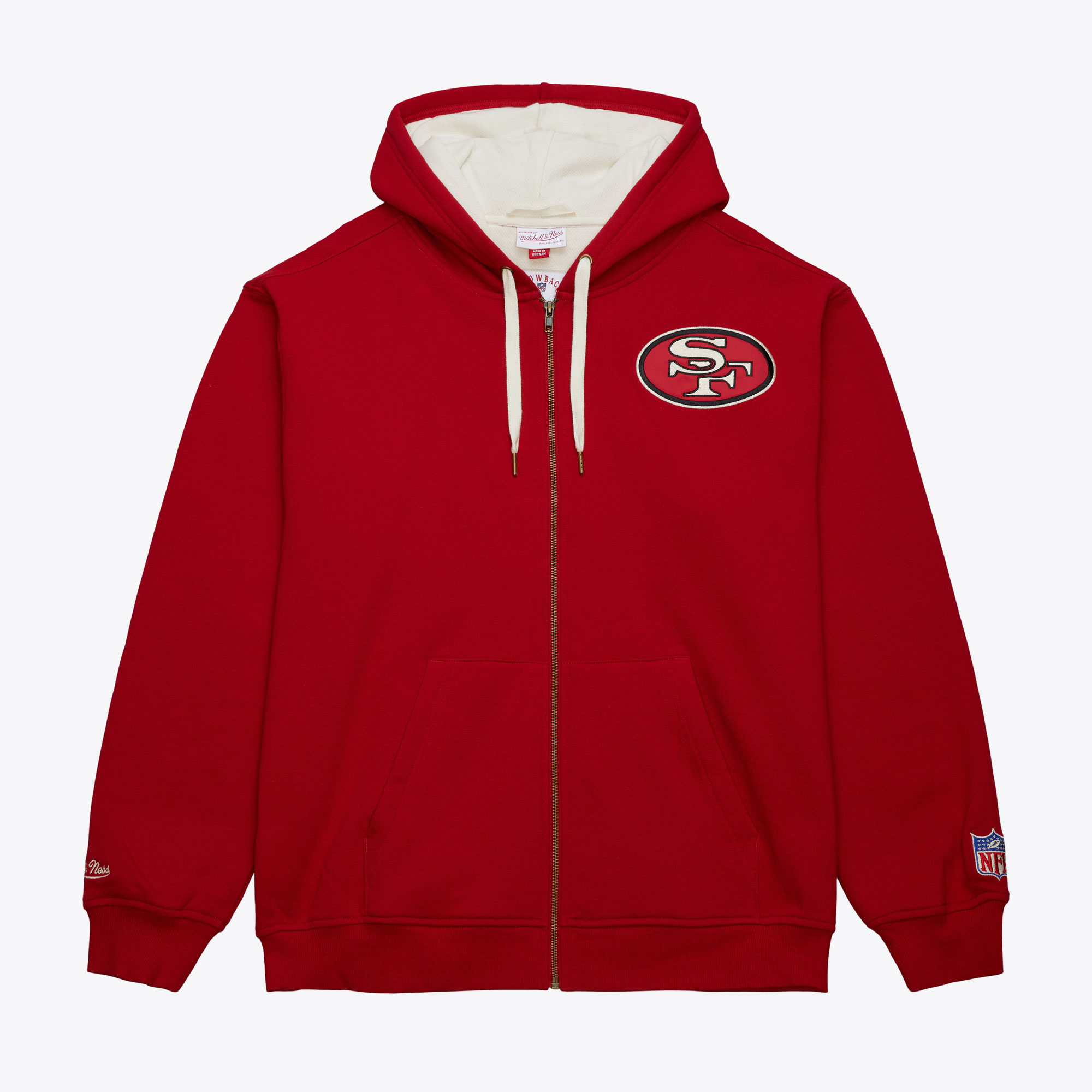 San Francisco 49ers Mitchell & Ness „Playoff Win 2.0“-Hoodie mit durchgehendem Reißverschluss Image