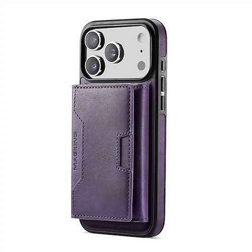 Handy Hülle Handyhüllen Für iPhone 17 Pro Max 17 Air 16 15 14 Pro Max Plus 13 Pro Max Brieftaschenhülle Mit Ständer Stoßfest Retro PU-Leder Image