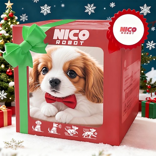 Ideale Weihnachtsgeschenke für Enkelkinder Mädchen Jungen Roboterhund mein realistischer Roboterwelpe Interaktives Spielzeug das läuft bellt Schwanz wedelt Plüschhaustier Hund realistisches Image