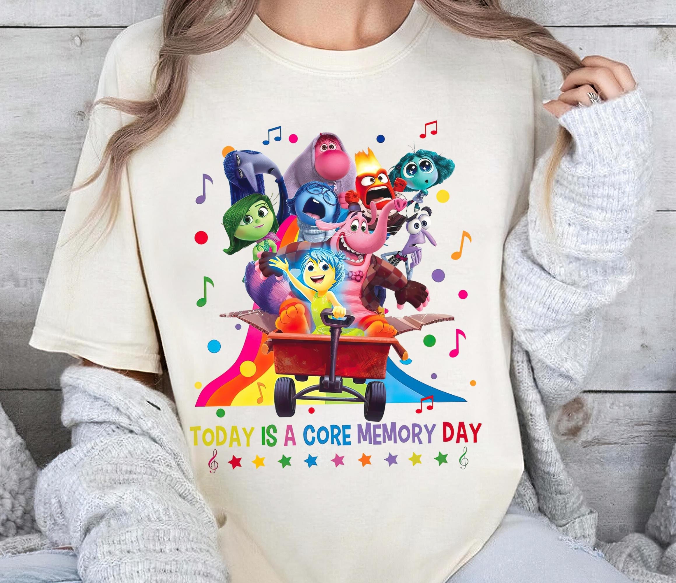 Maglietta Inside Out Disney, Maglietta Emotions Today Is A Core Memory Day, Maglietta Gioia Disgusto Paura Tristezza Rabbia, Maglietta Disney Family T