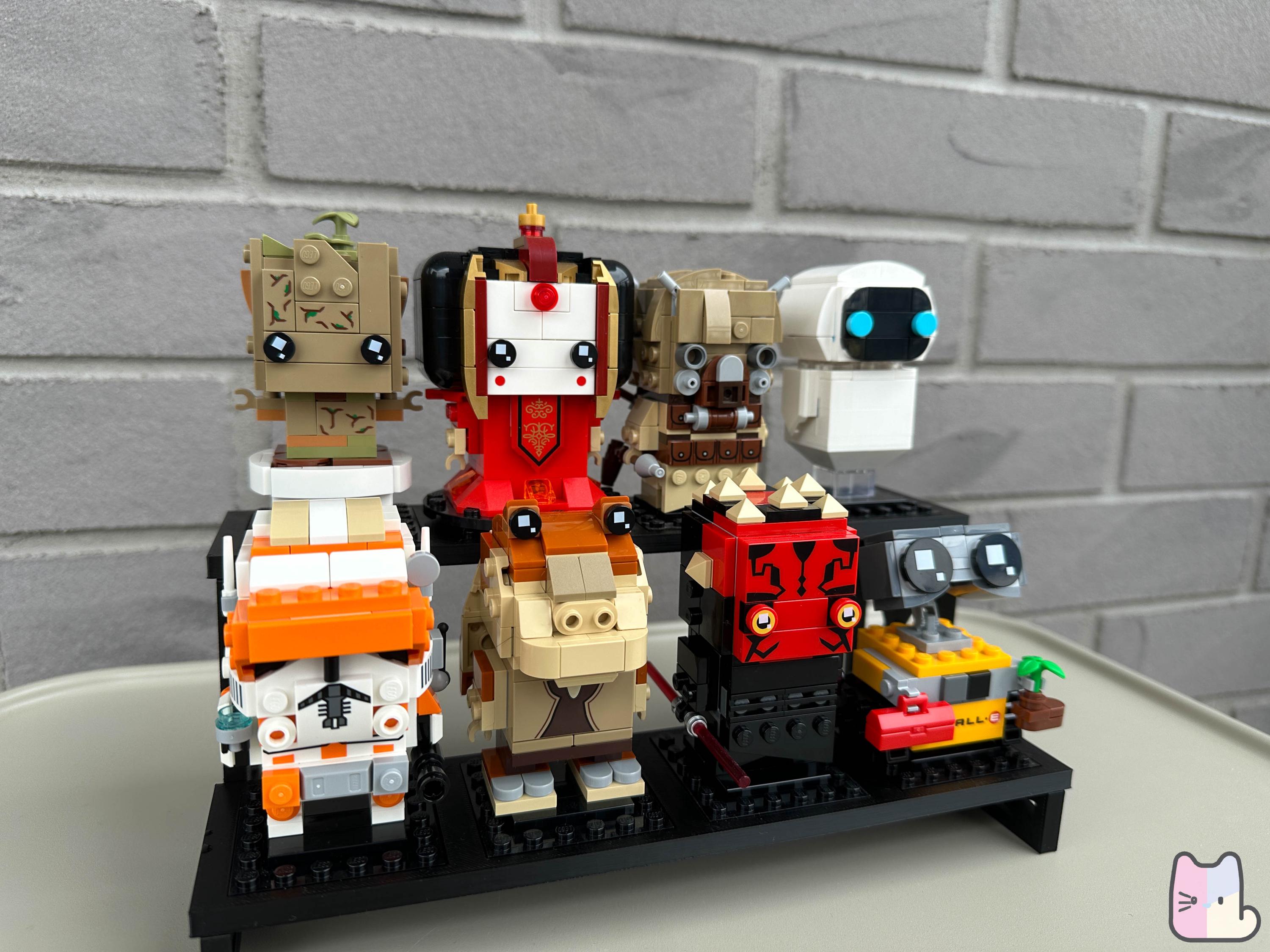 Espositore da scaffale per la tua collezione LEGO BrickHeadz - Organizzatore elegante e salvaspazio, dimensioni personalizzabili