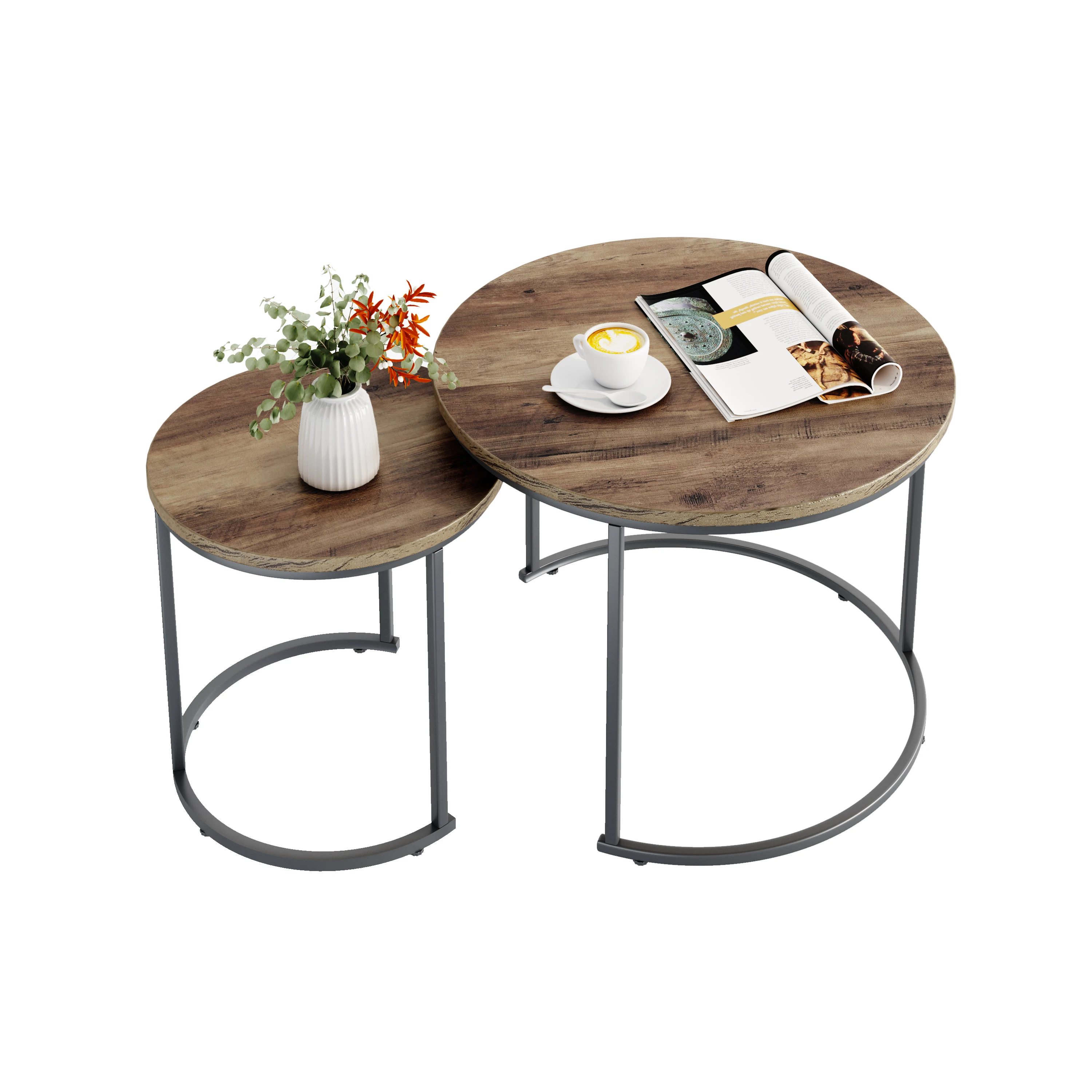 Getone Tables gigognes , lot de 2 tables basses, table d