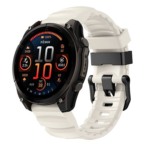 Quickfit 22 mm/26 mm Silikon-Smartwatch-Armband für Garmin Fenix 7x/7 Solar/6x/6 Pro/5/5x Plus/3/3hr/Epix Image