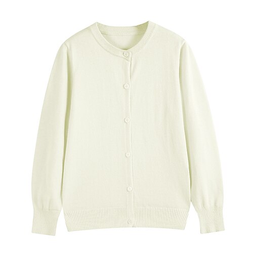 Kinder Unisex Pullover Einfarbig Langarm Knöpfe Outdoor Mode Schwarz Herbst Kleidung 4-12 Jahre Image