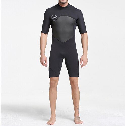 Herren 3mm Neopren-Tauchanzug Ganzkörper-Rashguard Einteiliger Surfanzug Farbblockierung Warm UV Schutz Kurzarm Tauchanzüge Surfen Kanufahren Schnorcheln Frühling Image