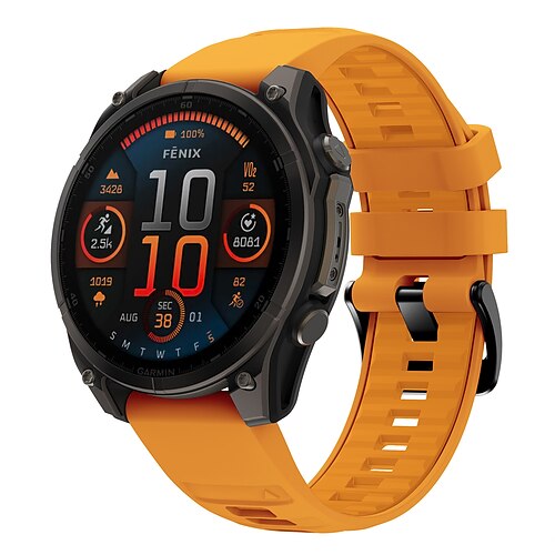 Quickfit 22 mm/26 mm Silikon-Smartwatch-Armband für Garmin Fenix 7x/7 Solar/6x/6 Pro/5/5x Plus/3/3hr/Epix Image