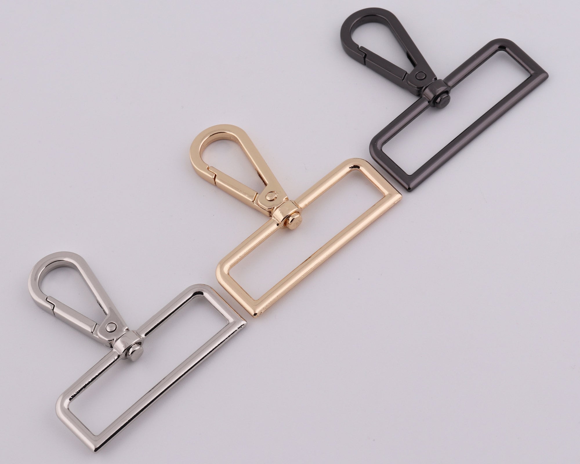 "2 \"(50 mm interno) chiusura girevole gancio girevole push gate moschettone chiusura borsa hardware borsa 2-4-10 pezzi"