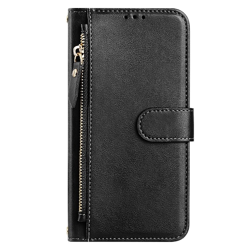 Handy Hülle Handyhüllen Für iPhone 17 Pro Max 17 Air 16 15 14 Pro Max Plus 13 Pro Max Mini Brieftaschenhülle Reisverschluss Vollschutz Mit Handgelenkschlaufe Retro PU-Leder Image