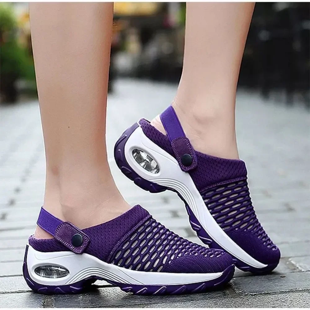 Women Shoes Increase Cushion Sandals Platform Sandal for Women Breathable Mesh Outdoor Walking Slippers Sandals Size 35-43