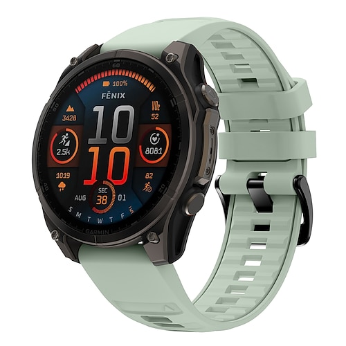 Quickfit 22 mm/26 mm Silikon-Smartwatch-Armband für Garmin Fenix 7x/7 Solar/6x/6 Pro/5/5x Plus/3/3hr/Epix Image
