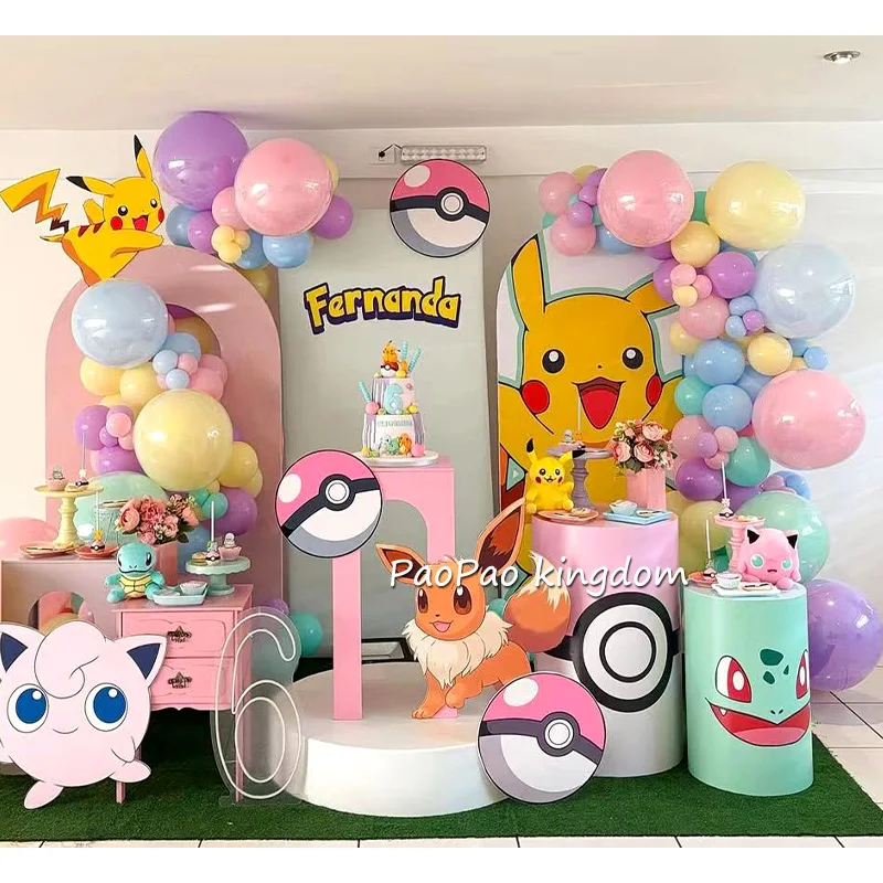 Pokemon Pikachu Ballon Thema Girlande Bogen Ballon Kinder alles Gute zum Geburtstag Party Dekoration Baby Shower Party Geschenke Image