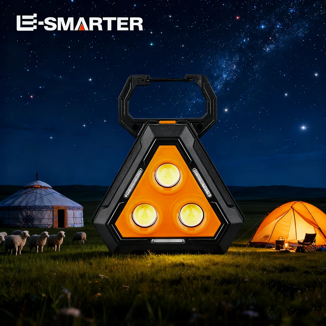 Typ-C-Schnelllade-Magnet-Arbeitsleuchte – wasserdichte Multifunktions-Campinglampe für den Außenbereich und große Batterie