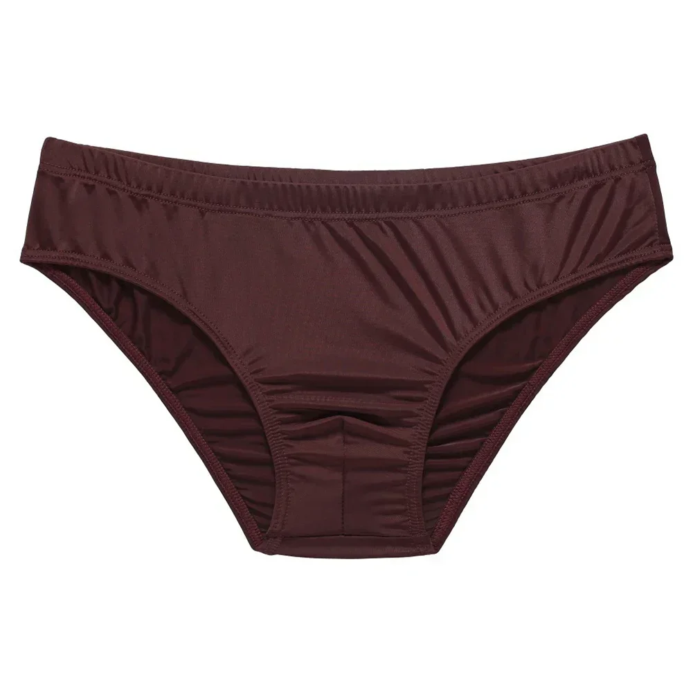 Neue Herren Sexy Eis Seide Leichte Low-taille Slips Unterwäsche Atmungsaktive Unterhose Nahtlose Casual U Konvexen Beutel Männliche Slips Image