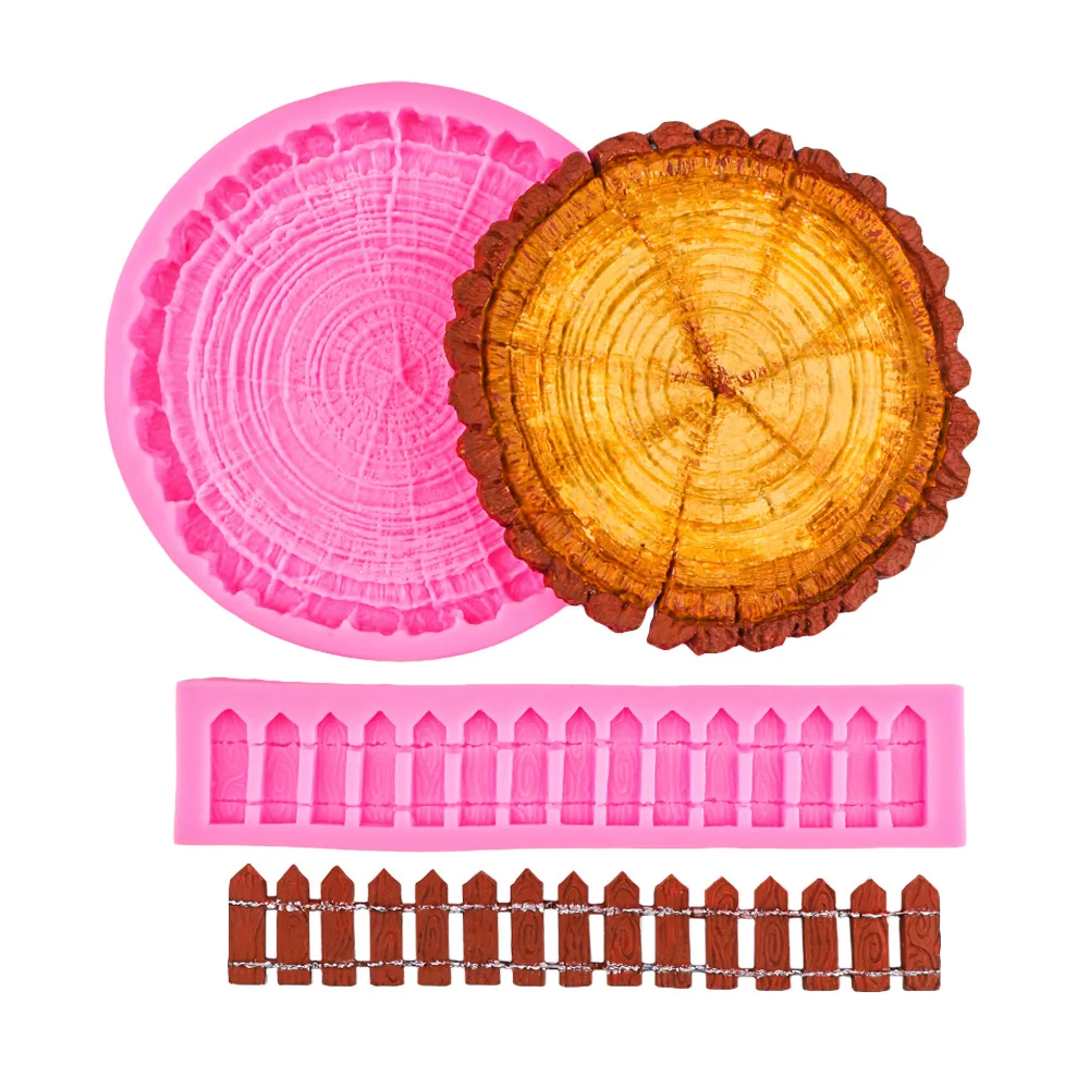 Baum Ringe Silikon Form Küche Harz Backen Werkzeug DIY Kuchen Gebäck Fondant Formen Schokolade Dessert Spitze Dekoration Lieferungen Image