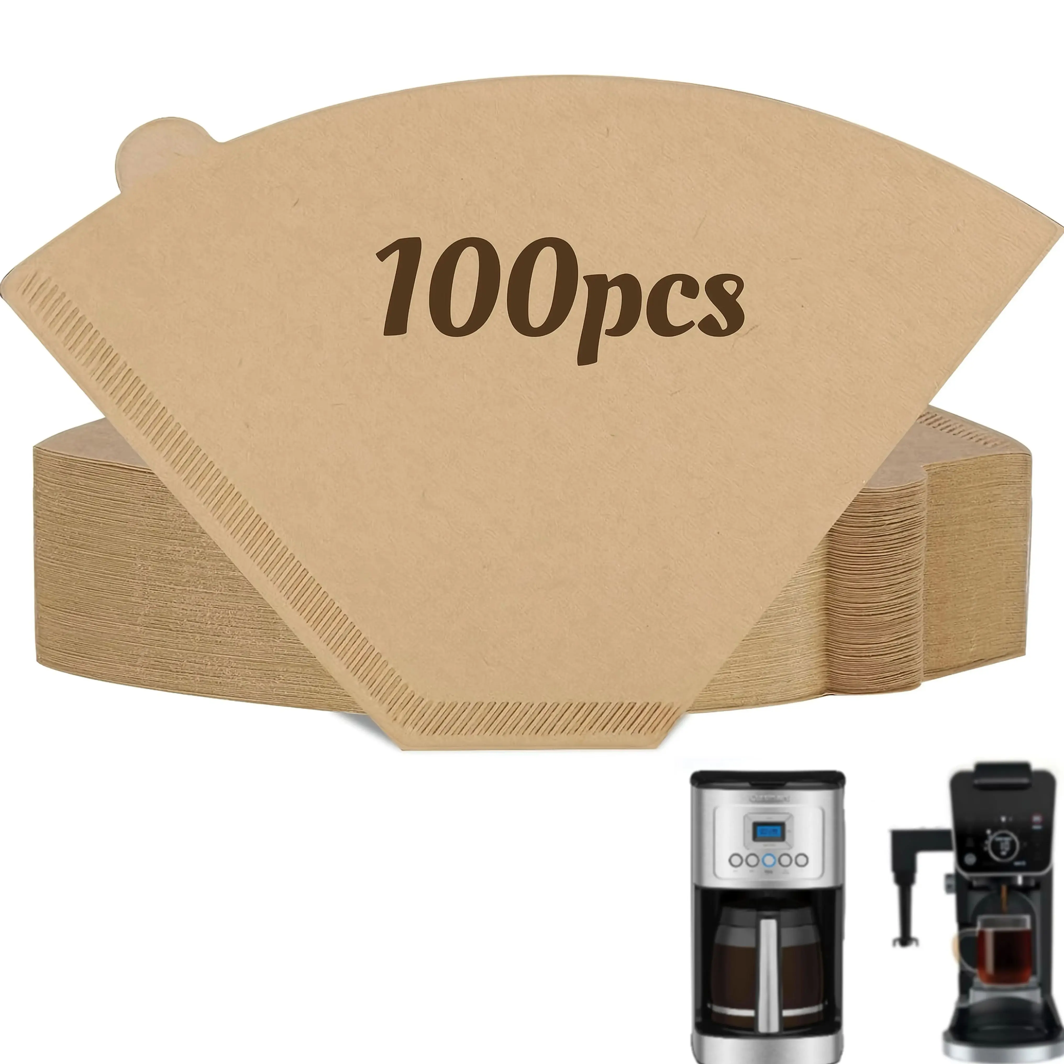 Einweg-Kaffeepapierfilter, 100 Stück # 4-Kegel-Ersatzfilter für Cuisinart Coffee Maker Ninja Coffee Maker Image