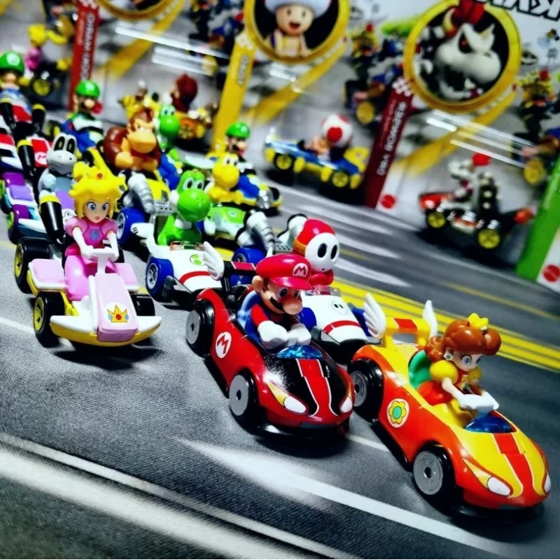 Original Hot Wheels The Super Mario Bros Movie Kart Wario Luigi Plumber Van Koopa Troopa Toad Donkey Kong Cast Modellauto Spielzeug Image