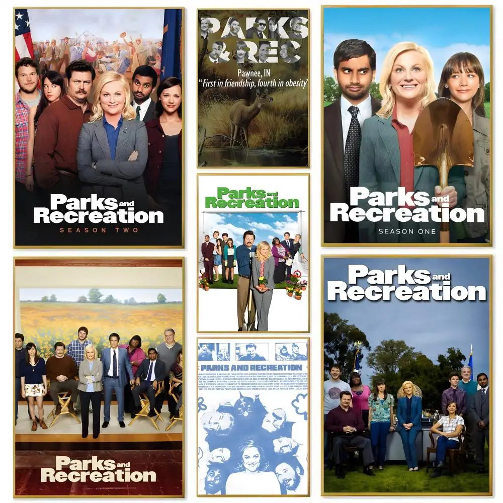 Parks And R-Recreation Poster, Poster, wasserdicht, HD-Wandkunst, Aufkleber, selbstklebende ästhetische Dekoration für Zuhause und Wohnen