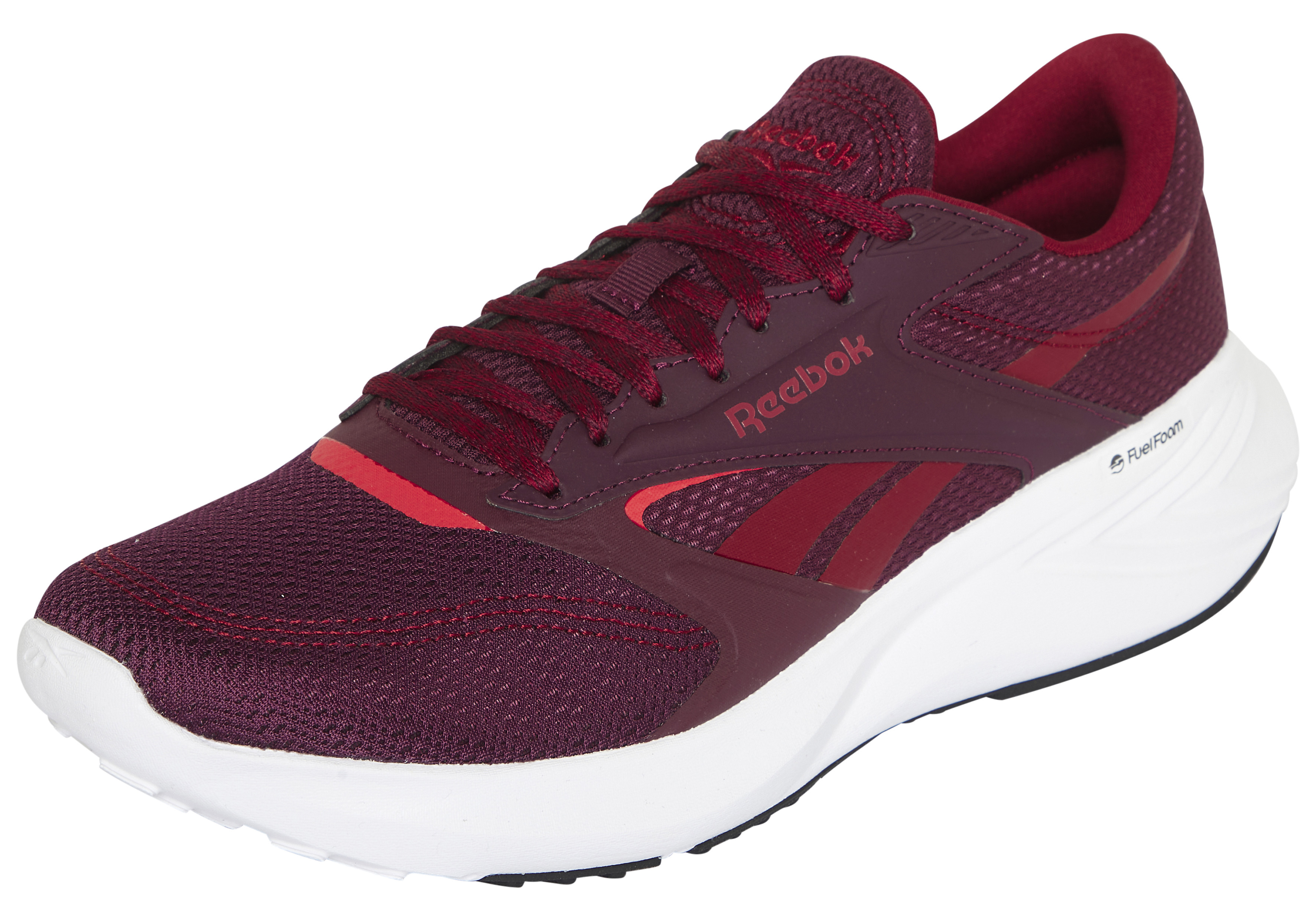 Laufschuh REEBOK "ENERGEN TECH 2", Damen, Gr. 41, schwarz cherry, retro rot, schwarz, Synthetik, Textil, Schuhe Laufschuh