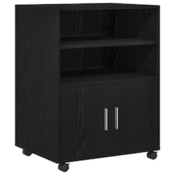 vidaXL Rollschrank Schwarz Eichen-Optik 60 x 48 x 81 cm Holzwerkstoff Image