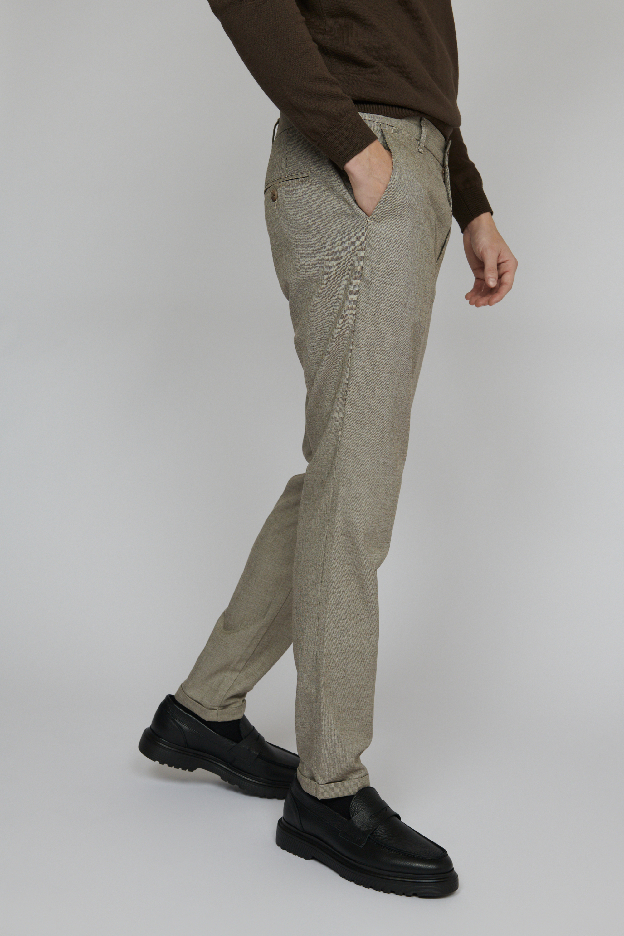 Casual Hose Gerade Passform melange Image