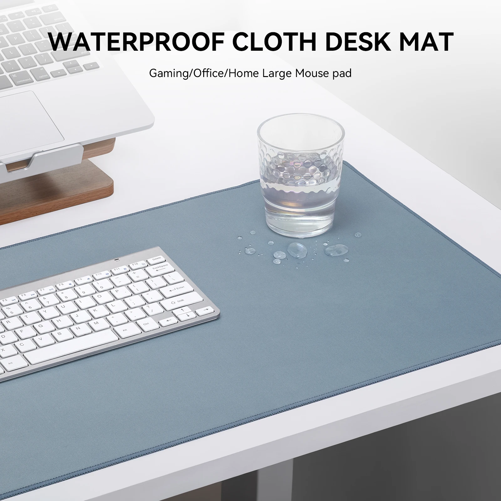 Großes Gaming-Mauspad mit rutschfester Gummibasis, genähten Kanten, wasserdichte Schreibtischunterlage für Laptop, Computer & PC, Gamer, Büro & Zuhause Image