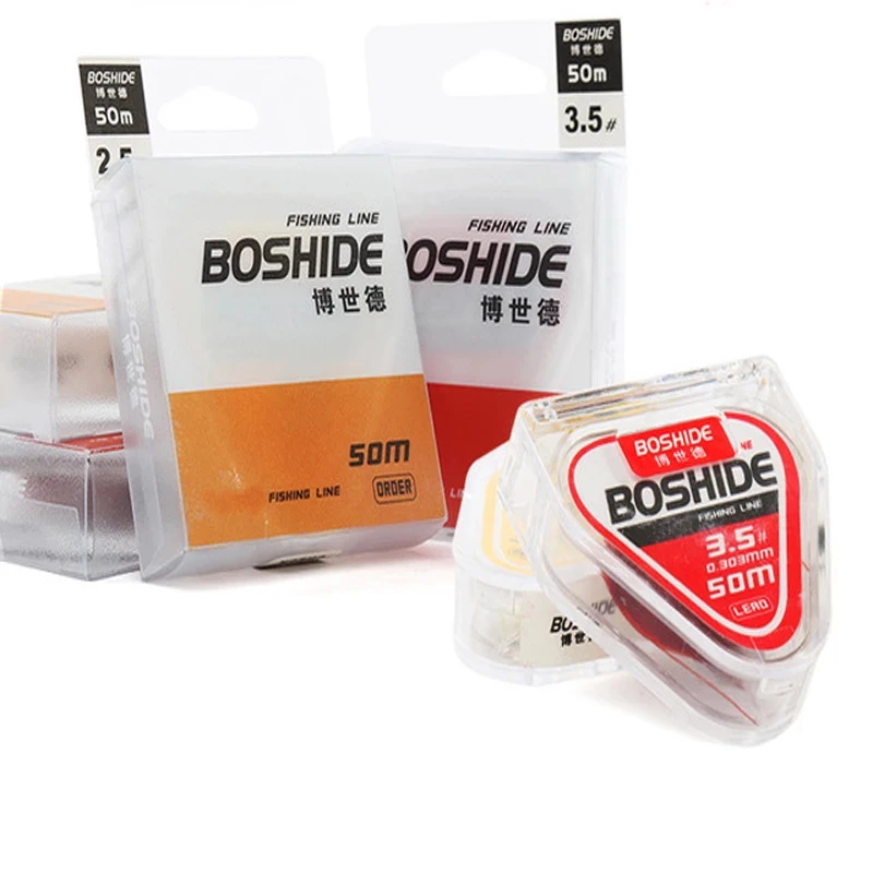 Lenza da pesca da 50 m Competizione di pesca filo da pesca super resistente linea più invisibile senza memoria linea in nylon lenza rivestita in fluorocarbonio