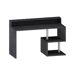 Dmora Schreibtisch Dcheryshe, linearer Schreibtisch mit Ablagefächern, Mehrzweck-Büroschreibtisch mit Platte, 140x60h93 cm, Schiefer Image