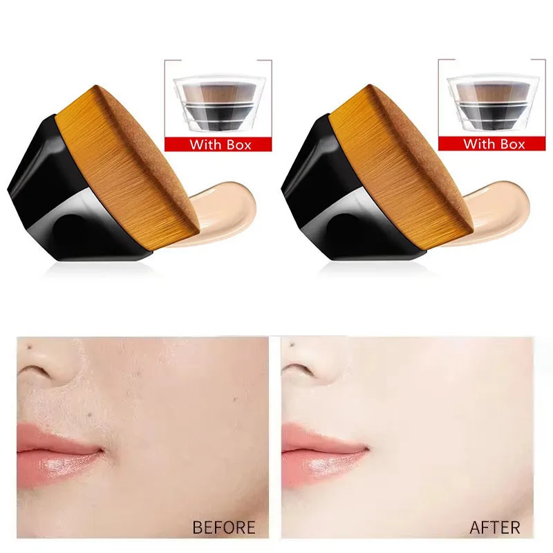 1/2/4/6PCS Hexagonal Makeup Brush Magic Makeup Flawless Foundation Brush Set Cosmetic Portable Professional Foundation Brush