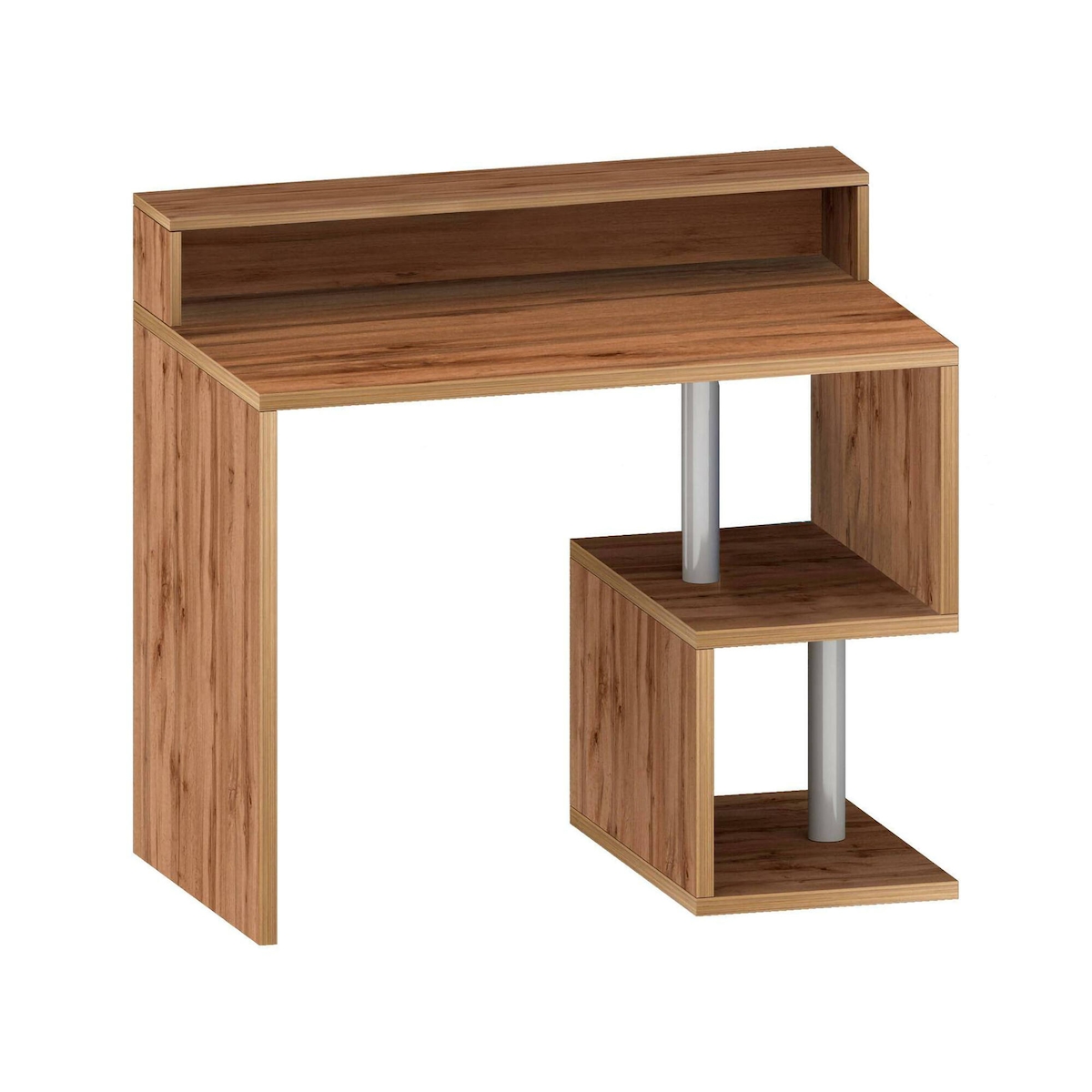 Dmora Schreibtisch Dchichizol, linearer Schreibtisch mit Ablagefächern, Mehrzweck-Büroschreibtisch mit Platte, 100x50h93 cm, Eiche Image