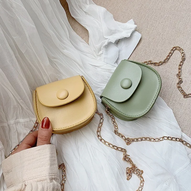 2025 nouvelle mini mode coréenne sac à bandoulière pour enfants tendance Joker fille chaîne petit sac rond mode changement sac de messager