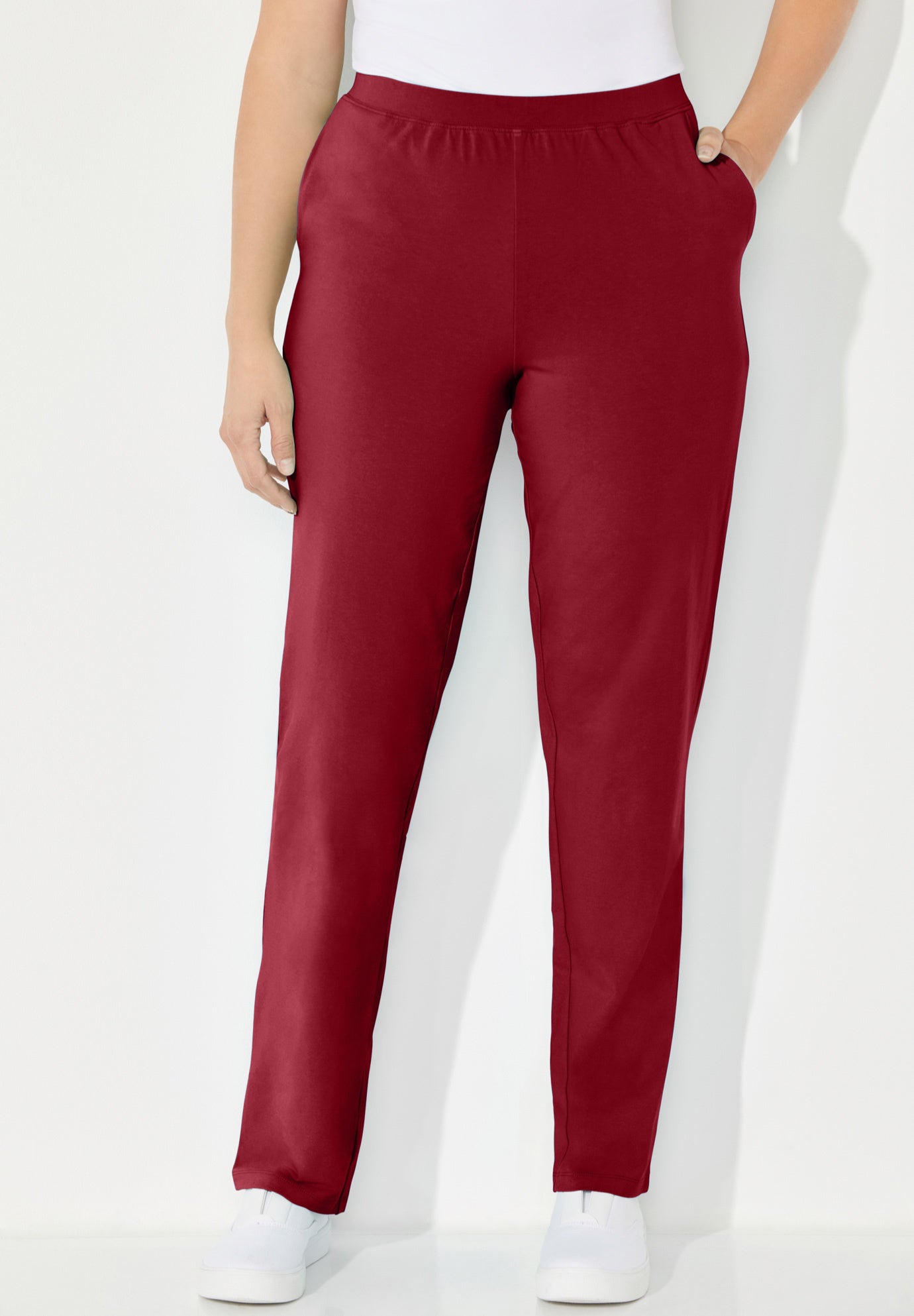 Plus Size Women's Suprema® Pant by Catherines in Rich Burgundy (Size 2XWP)