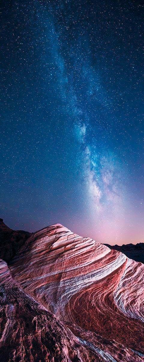 Vliestapete KOMAR "Digitaldruck Vlies - Fire Wave - Größe 100 x 250 cm", bunt, B:100m L:250m, Vlies, Tapeten, Wohnzimmer, Schlafzimmer