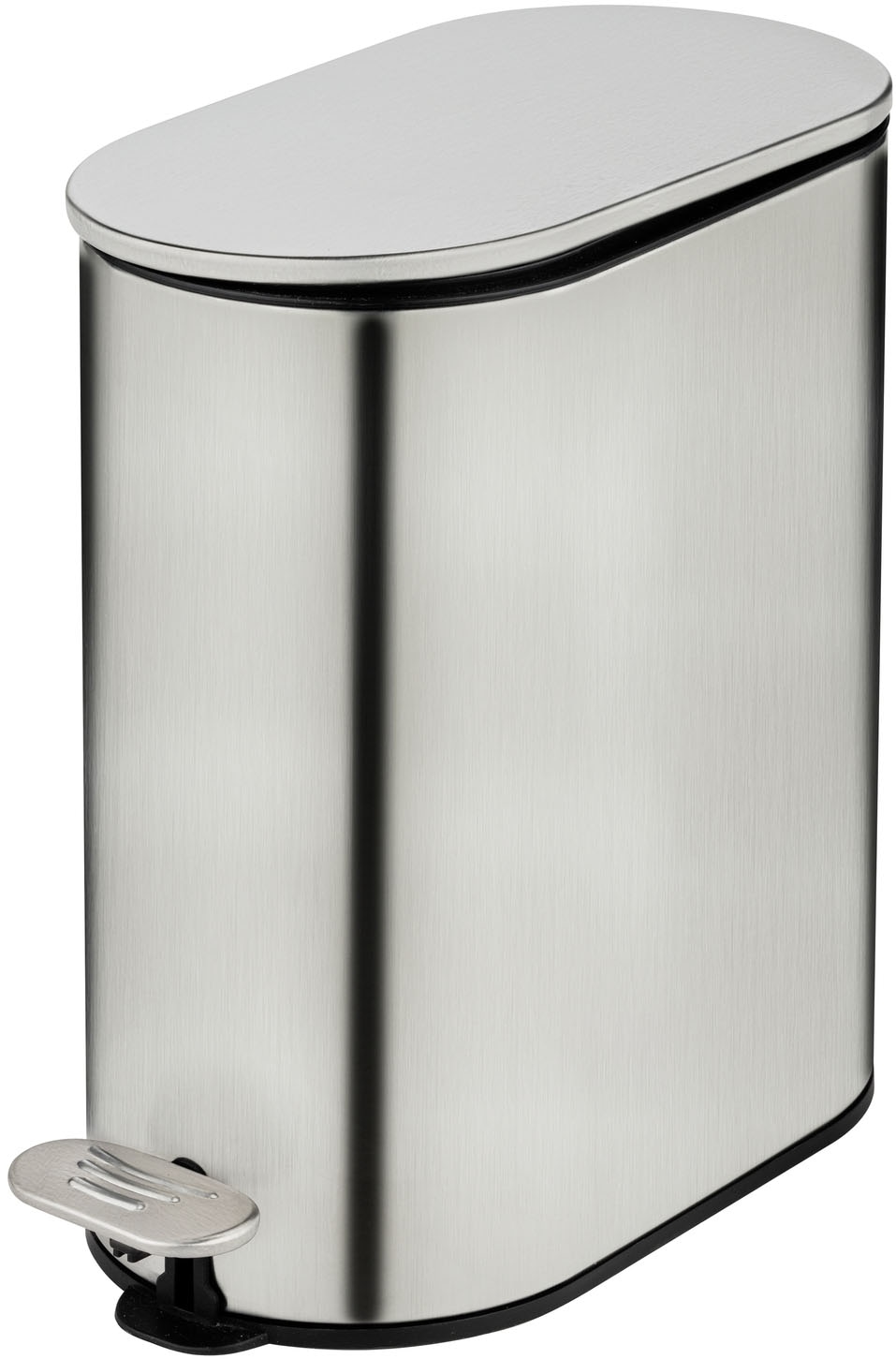 Kosmetikeimer WENKO "Collungo", silber, B:14cm H:28,5cm T:29,5cm, Edelstahl, Mülleimer, Kosmetikeimer