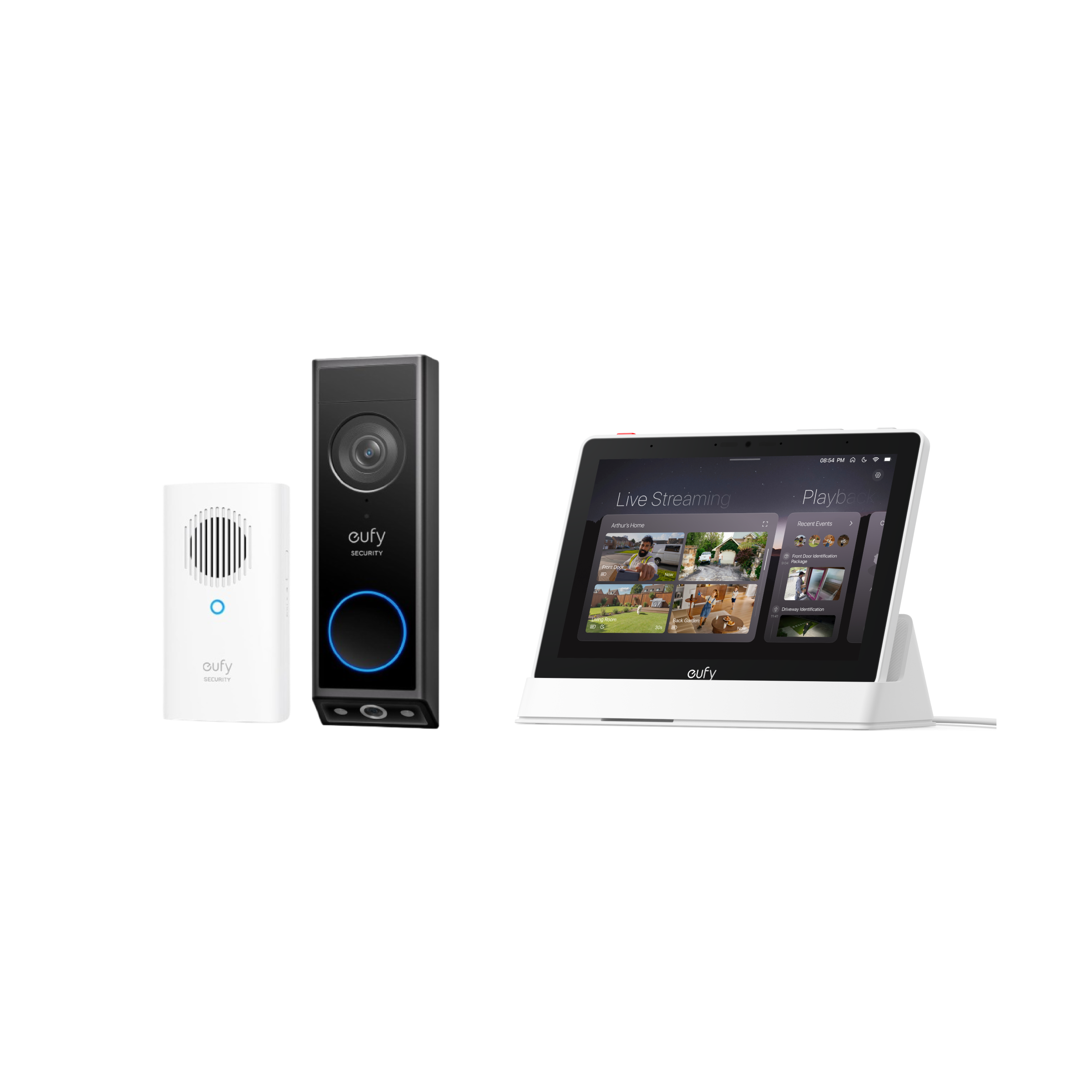 Video Doorbell E340 (Battery Powered) with Chime + Display