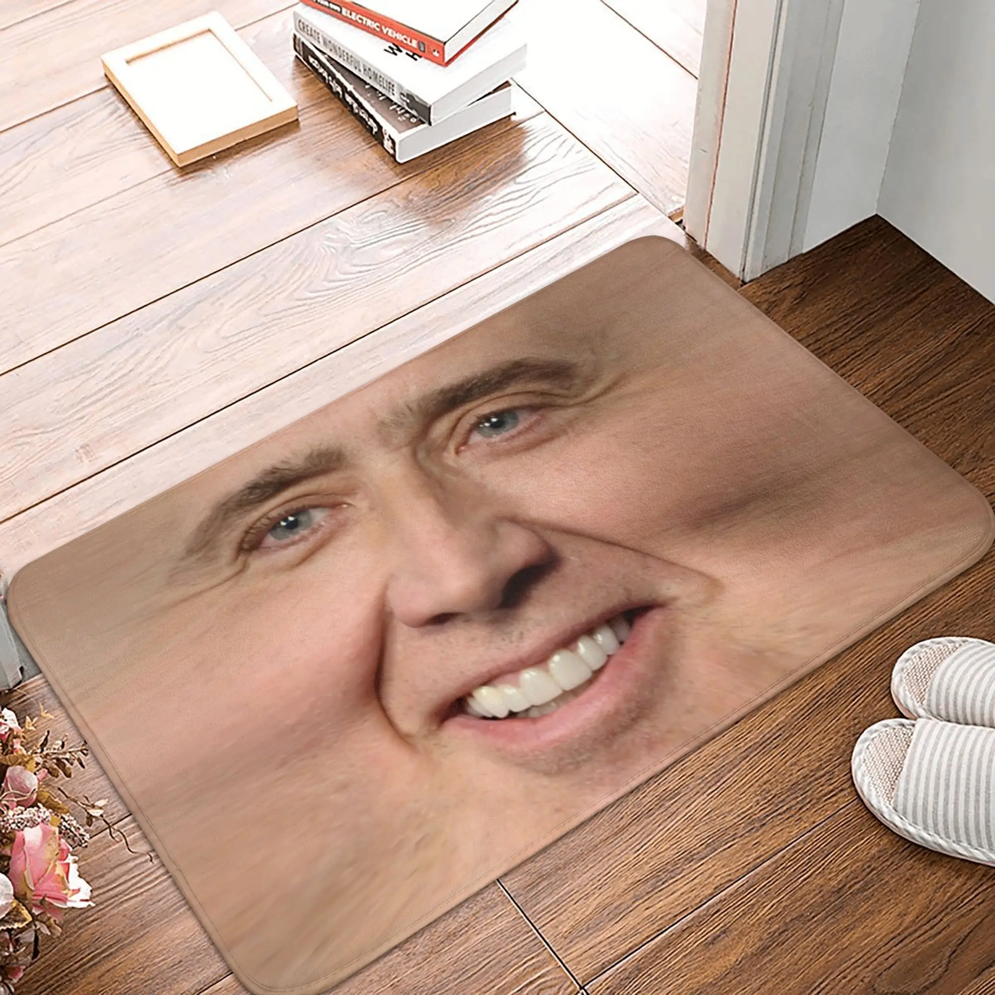 Nicolas Cage Front Door Floor Entrance Mat Outdoor Funny Meme Bathroom Kitchen Doormat Garage Carpet Rug