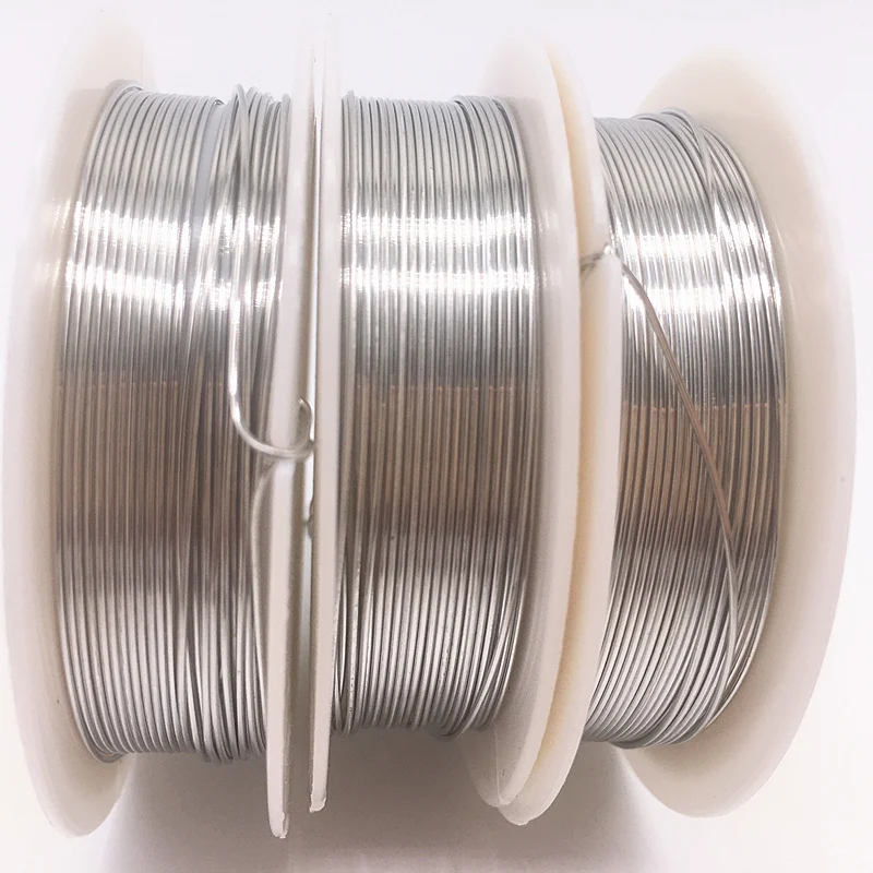 0.2/0.3/0.4/0.5/0.6/0.7/0.8/1.0 mm Brass Copper Wires Beading Wire For Jewelry Making silver colors
