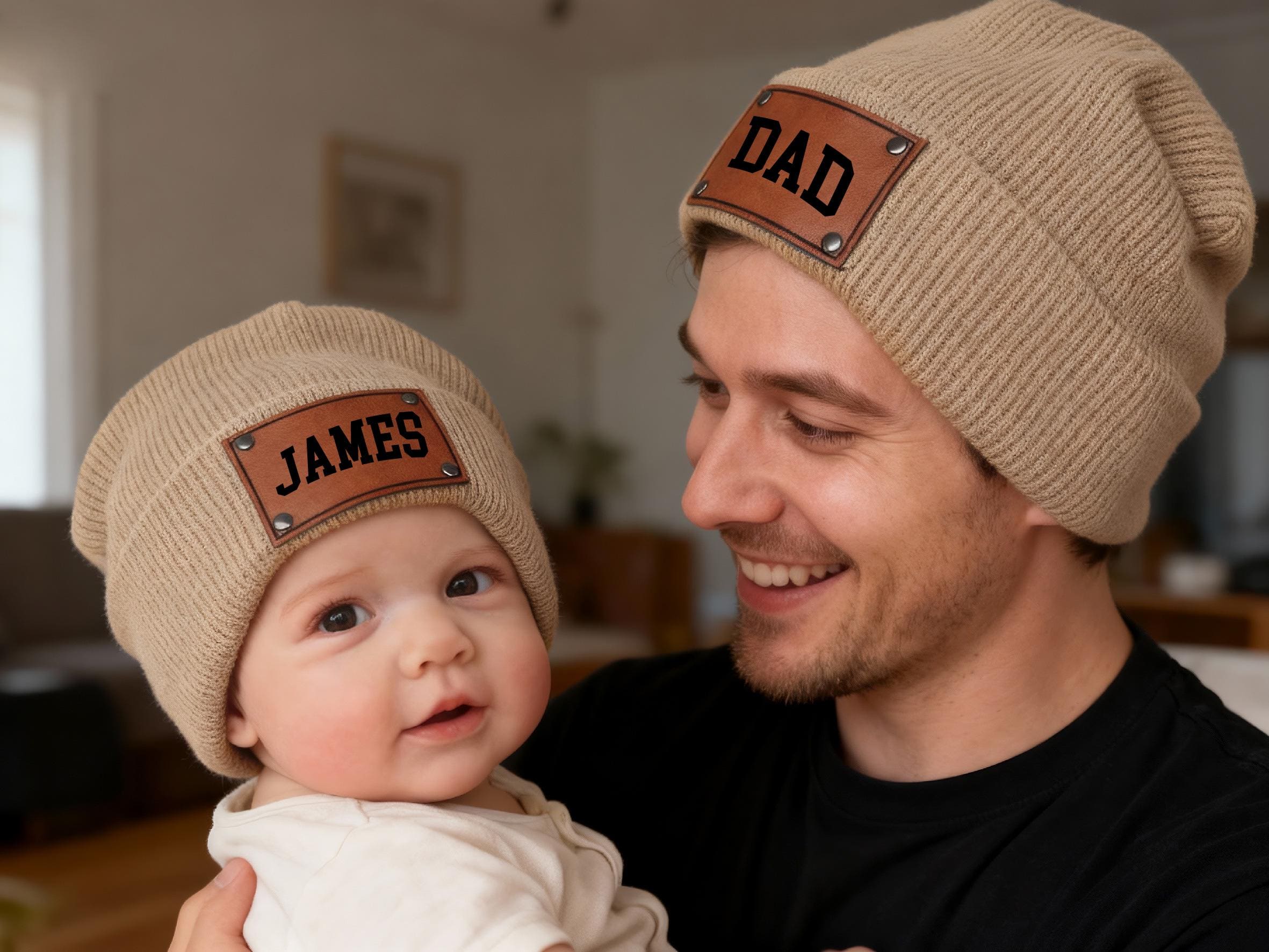 Berretto personalizzato con toppa in pelle, cappelli con logo/testo personalizzato, berretto personalizzato, cappello invernale, berretto da donna, ca