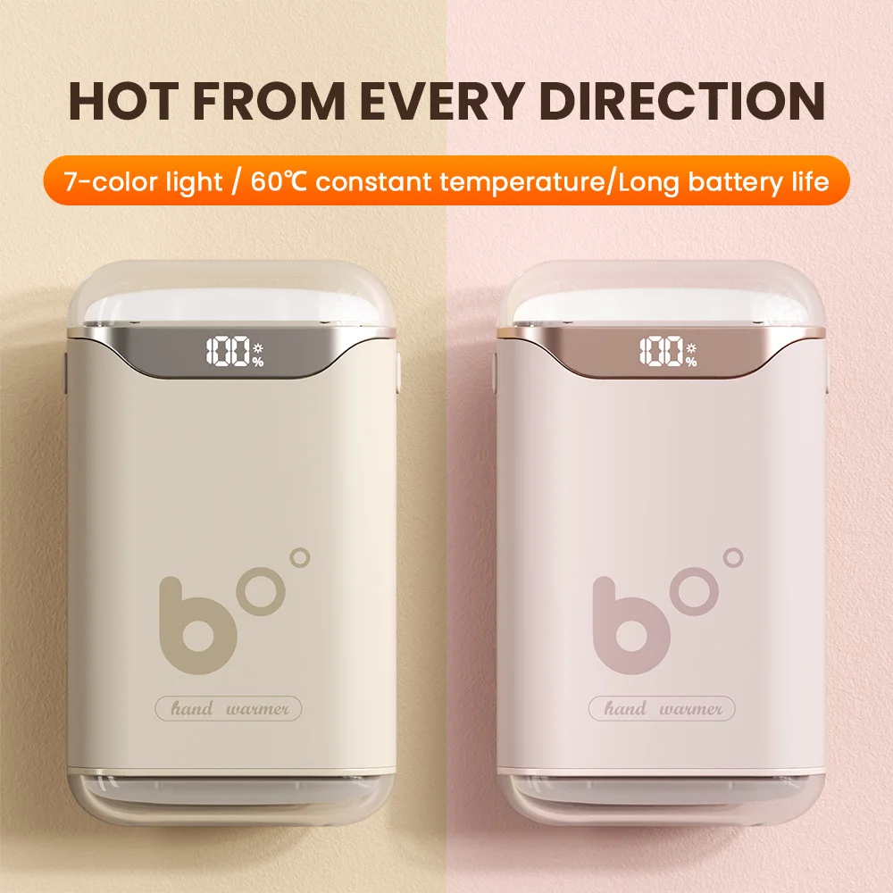 Cheminée chauffante électrique USB Charge Quatre côtés Chauffage RGB Voyage numérique Chauffage pour les mains Chauffage hiver Magique Chauffage étudiant Mains chaudes Couples Cadeaux