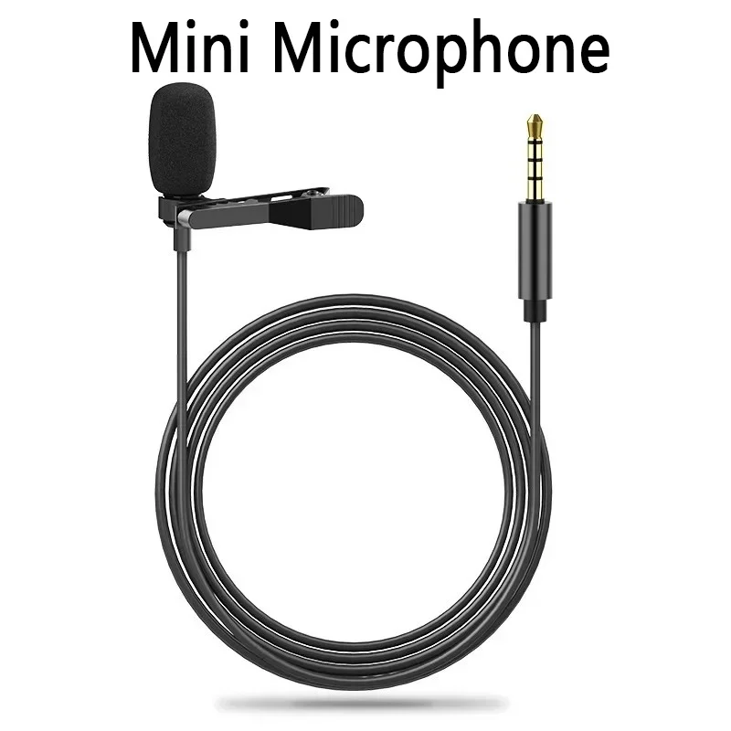 3,5mm Mini Tragbare Lavalier-mikrofon Für PC Laptop Typ C Revers Clip-auf Mikrofon Für Smartphone USB professionelle Micro Mic Image