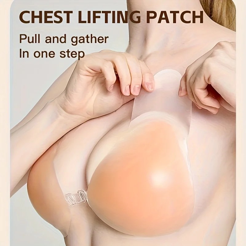 Wassertropfen-Brustwarzenabdeckungen aus Silikon, unsichtbare Push-Up-BH-Pads für Hochzeitskleider, verhindert ein Durchhängen, keine Unterstützung des Schultergurts Image