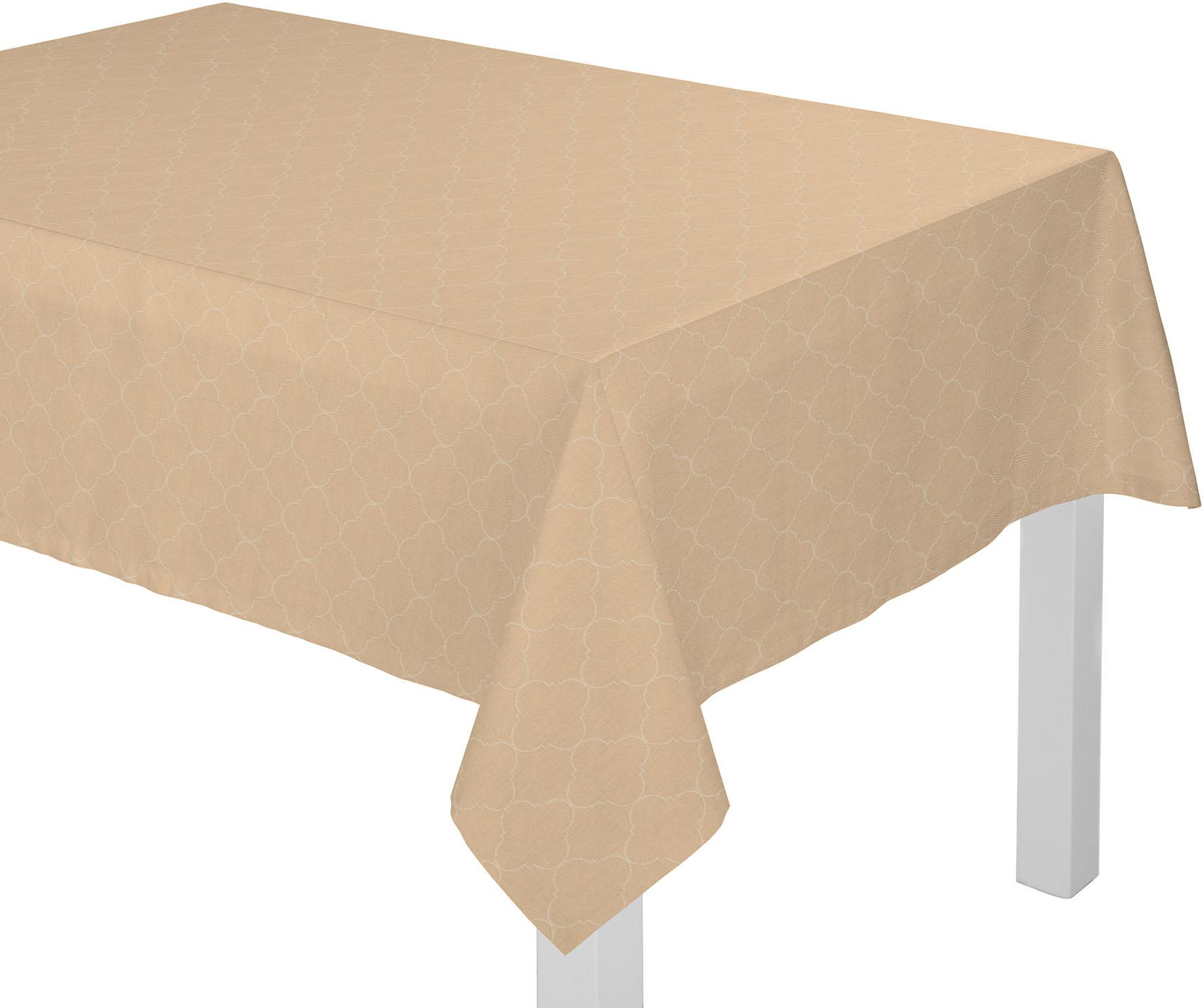 Tischdecke ADAM "Indian Cortezada Light" Gr. 6, beige, B:130cm L:220cm, Bio-Baumwolle, Tischdecken, Tischdecke, aus 100% Bio-Baumwolle Image