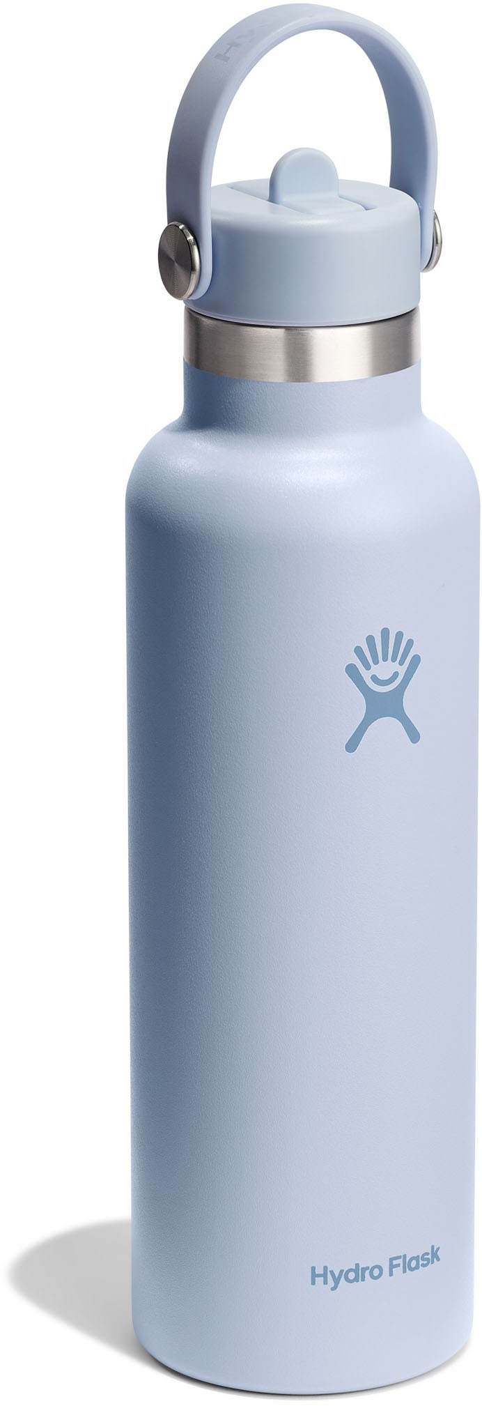 Isolierflasche HYDRO FLASK "21 Oz Std. Flex Straw Cap", blau (surf), H:23,9cm, Edelstahl, Trinkflaschen, Isolierflasche, TempShield️ doppelwandige Vakuumisolierung