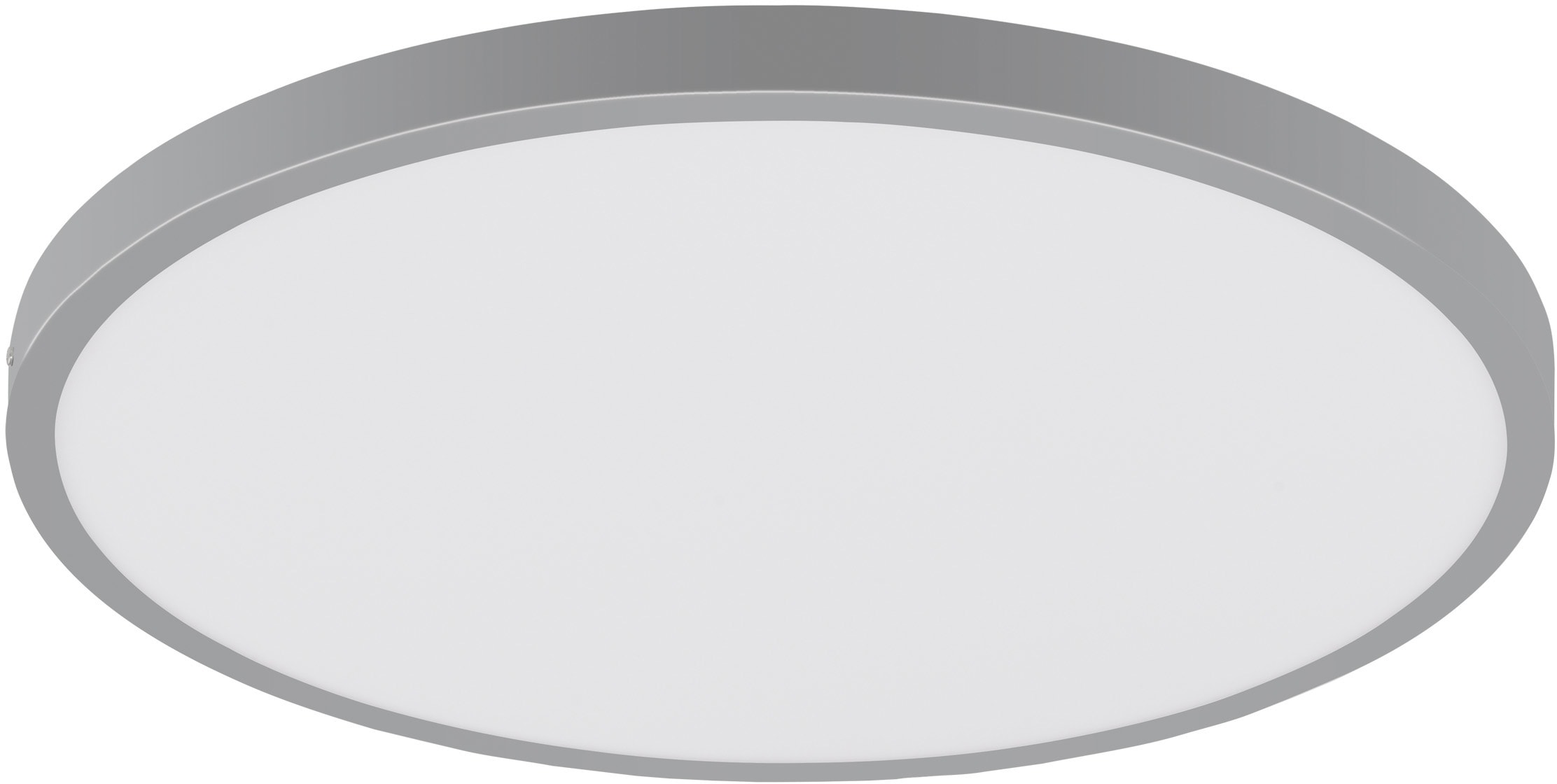 EGLO Aufbauleuchte "FUEVA 1", silber (silberfarben), 1, Ø 40cm H: 3cm, 1 Stk., Leuchten, schlankes Design, nur 3 cm hoch, Durchmesser 40 cm